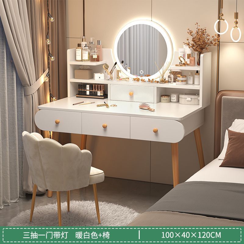 Comodador doméstico moderno y simple dormitorio梳妆eta mesa de maquillaje mesa de maquillaje 2025 nueva chica pequeña lujo ligero