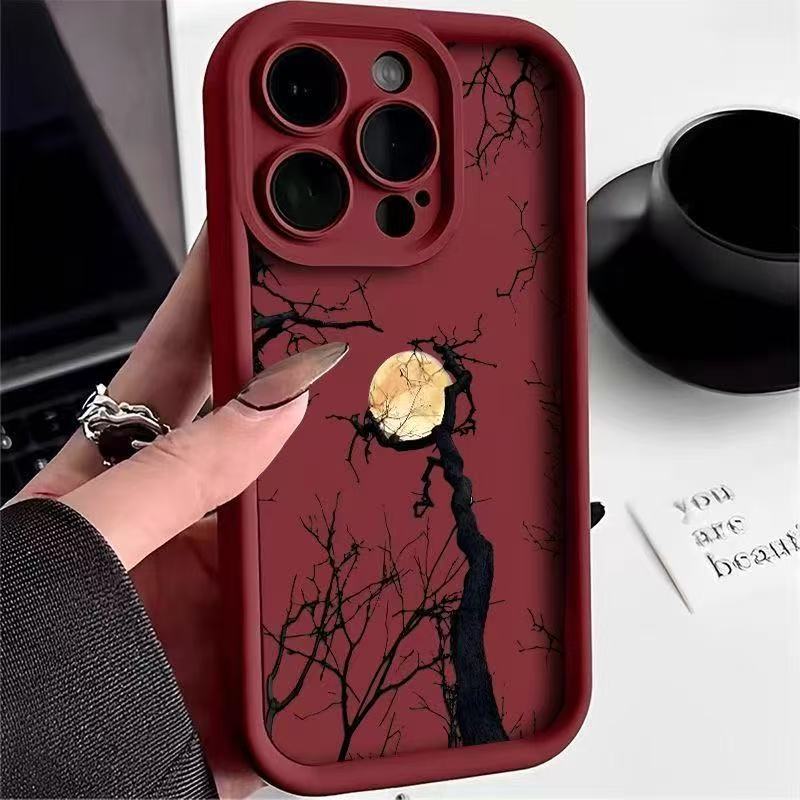 Madera muerta en primavera para iPhone 16pro funda para teléfono móvil Apple 15/14 transfronterizo 13promax nuevo 12 Europa y América