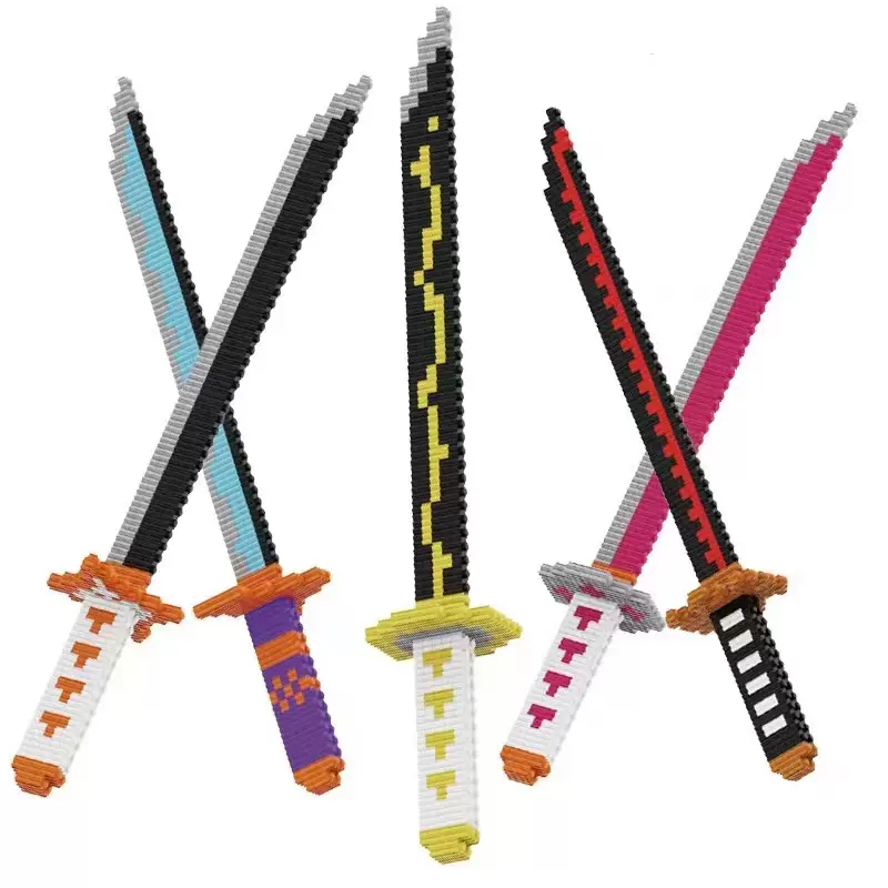 厂家批发兼容拼搭积木串联小颗粒宝剑拼装刀模型儿童玩具益智摆件