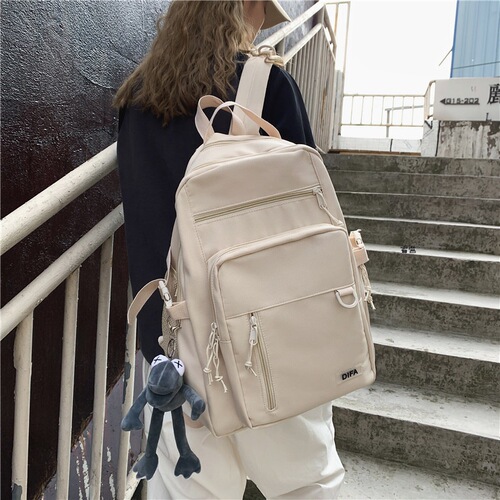 Backpack  new trendy large-capacity schoolbag female Korean version Harajuku ulzzang high school college student ins backpack