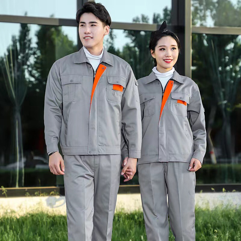 春秋涤棉纯棉长袖劳保工作服耐磨耐脏汽修工厂车间反光条工装男|undefined
