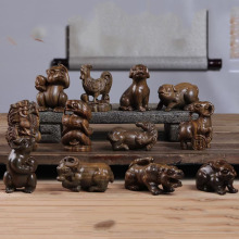 阿根廷绿檀 木雕手把件 红木文玩工艺品雕刻木雕小件 十二生肖