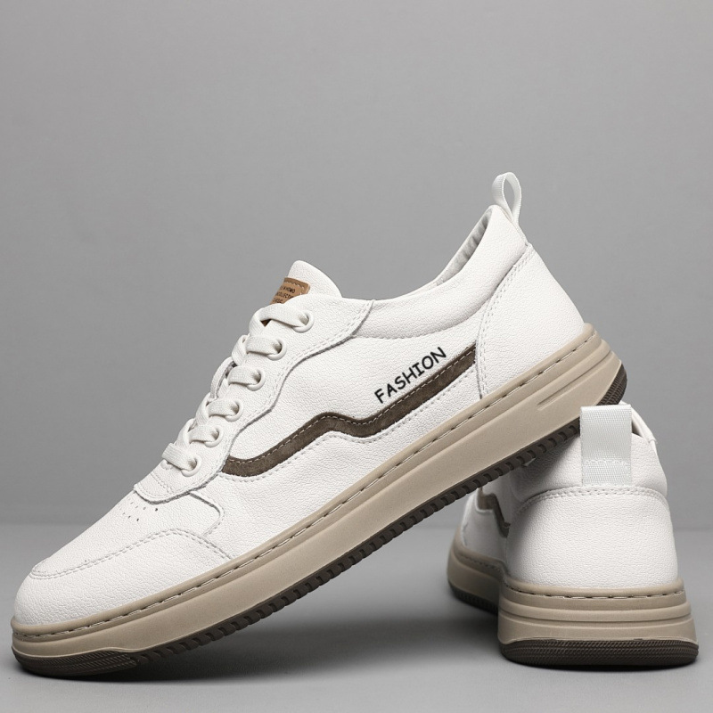 百搭低帮板鞋休闲男士板鞋简约款小白鞋系带运动款潮流时尚男板鞋