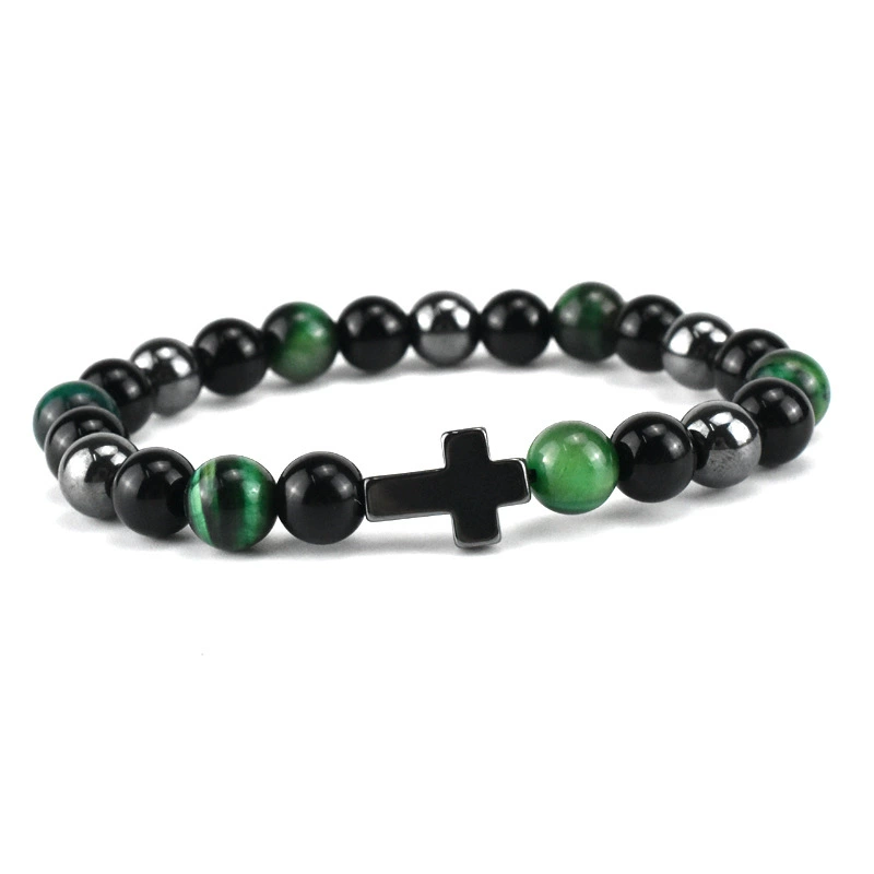 Агатовый бус bracelet браслет для мужчин и женщин эластичный ремешок для любимого