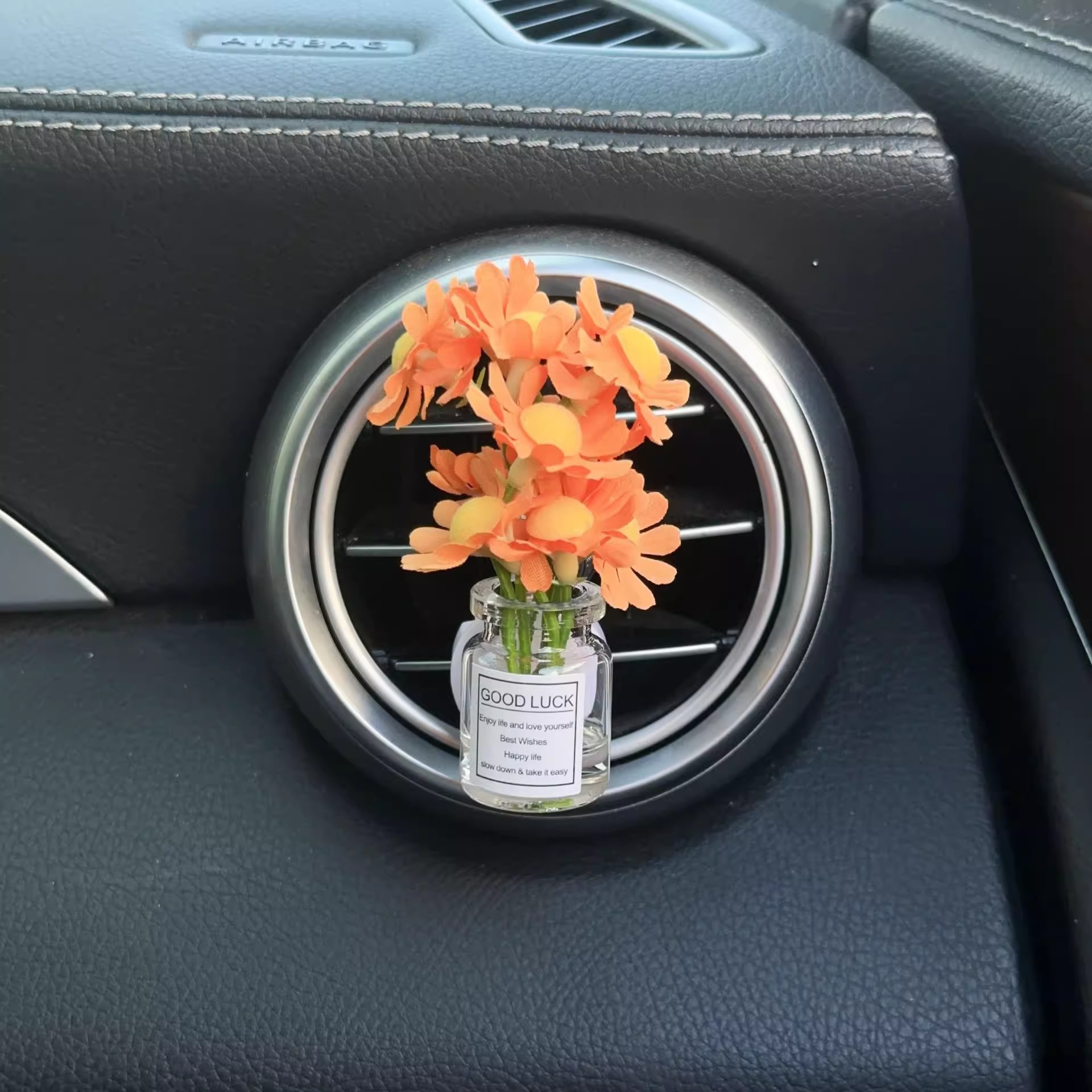 Gypsophila flor, la decoración de la salida de aire del coche, el coche fresco creativo, el aire acondicionado del coche, el clip de aromaterapia, la botella de perfume