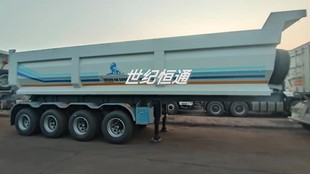 Semi-Trailer External Supply Manufacturer, Rear Flip Dump Semi-Trailer, 4-Axis Rear Flip Dump Trailer, Rear Flip Dump Truck