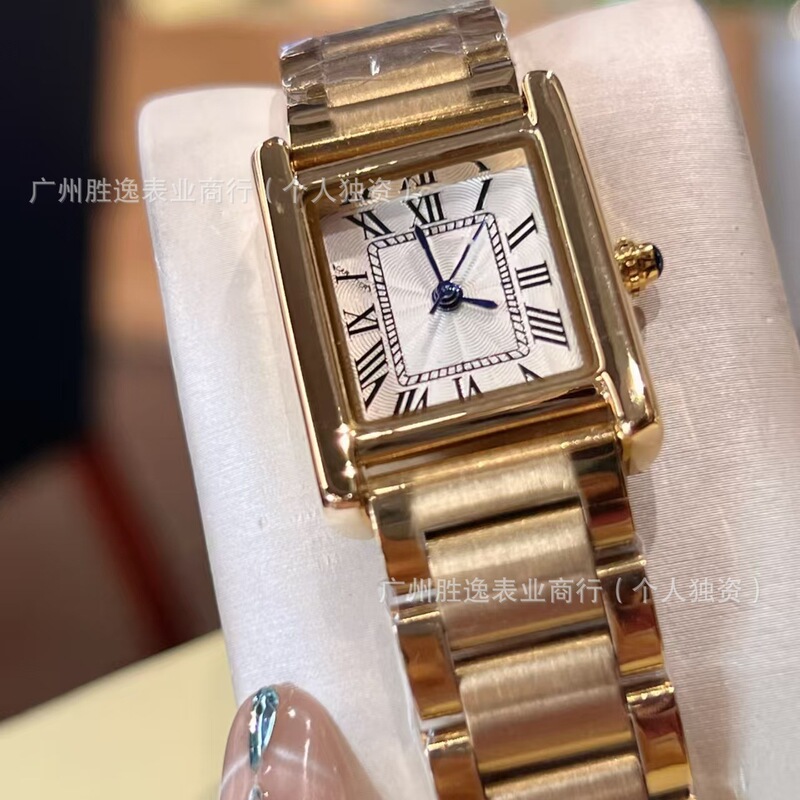 Fashionable and High-End High-Quality Tank Square Watch for Women, High-Looking Quartz Watch, Chinese Valentine's Day Selection Gift, Popular Cheetah