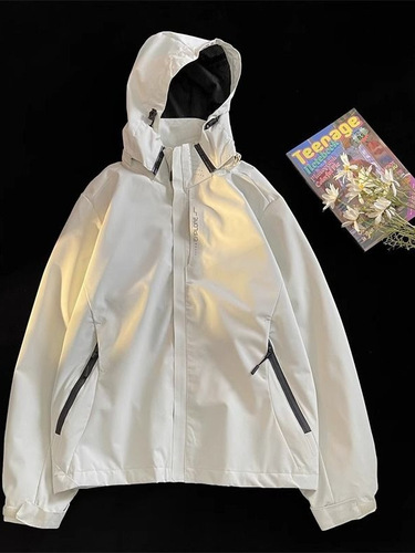 Men's Autumn Trendy Brand Streetwear Cool & Casual Loose Hooded Jacket—American-Style Functional Outdoor Workwear Jacket