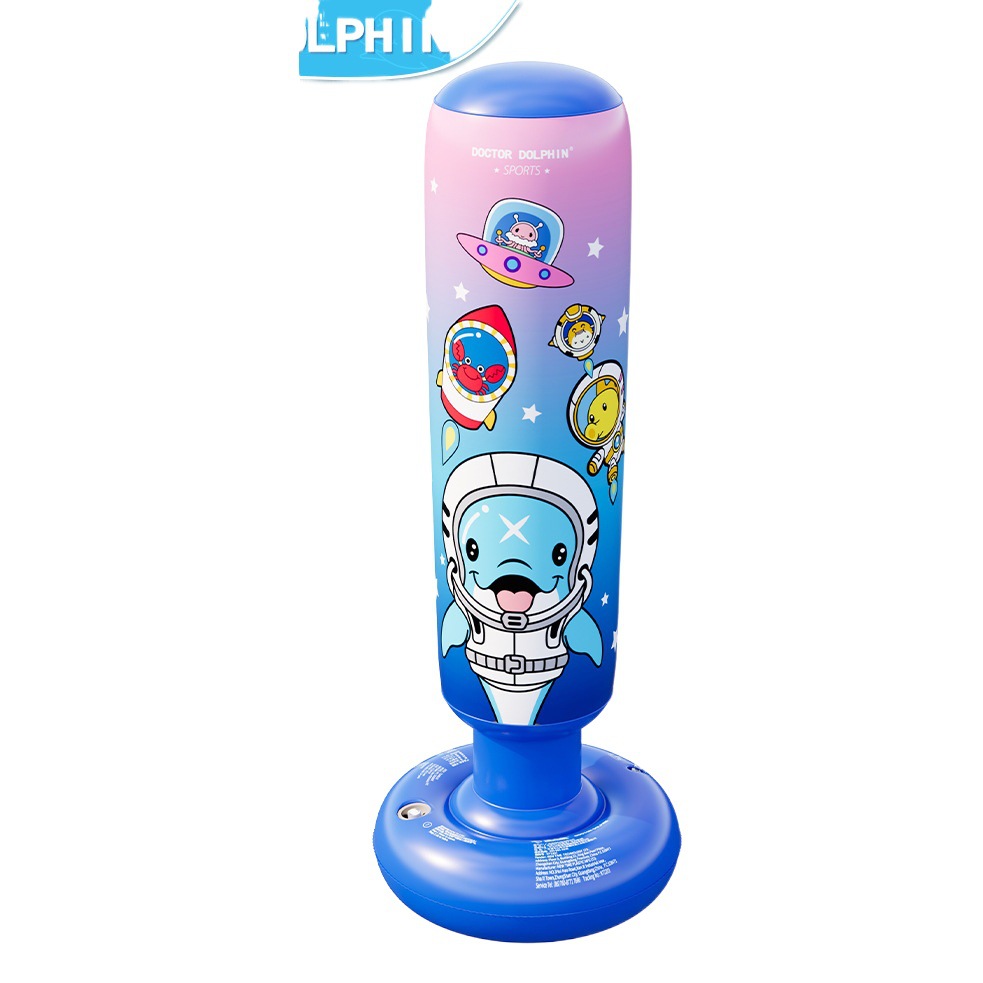 Doctor Dolphin | Vaso inflable para niños 120cm columna de boxeo para niños columna de boxeo inflable Vaso de boxeo rojo