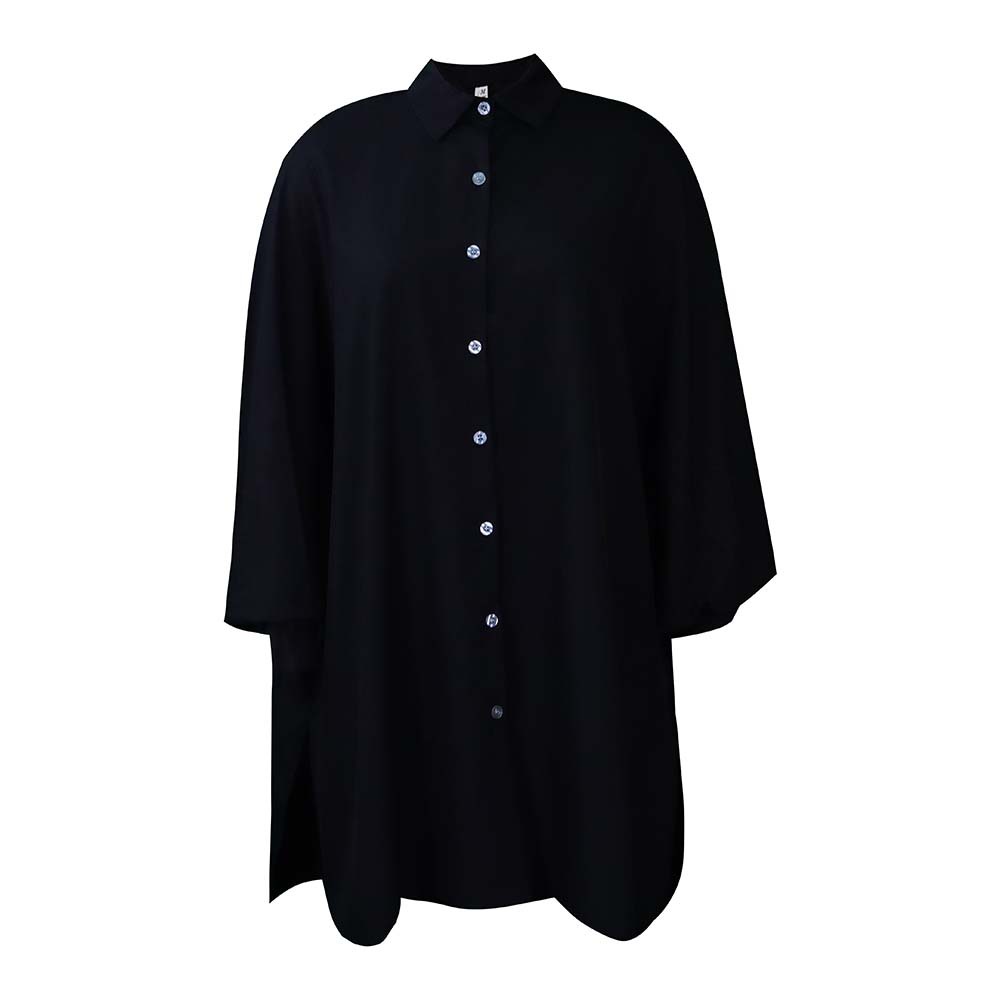 Women's Elegant Loose Fit Solid Color Dress