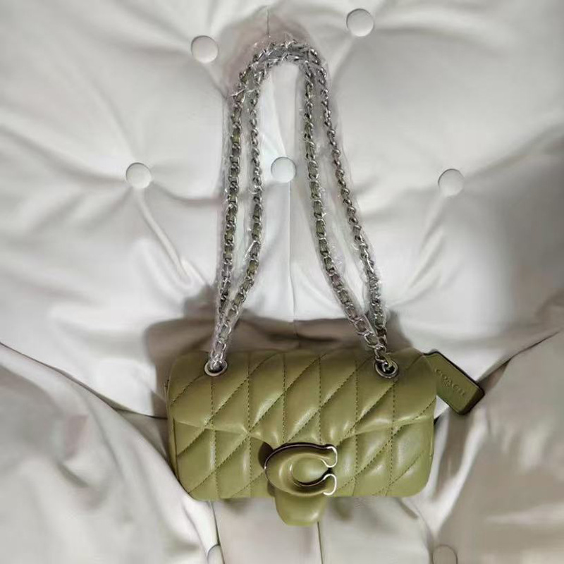 寇驰quiltied Tabby26菱格纹车线斜跨单肩腋下酒神包链条单肩女包|undefined