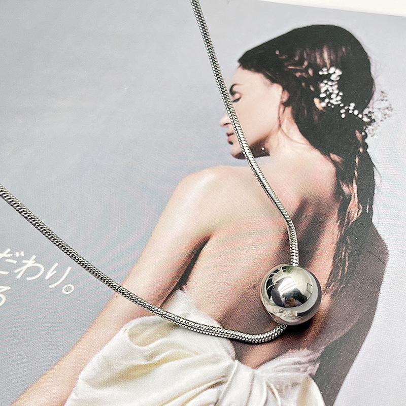 Edle Rundballen Kette Aus Edelstahl Für Damen Und Herren_voghion.com