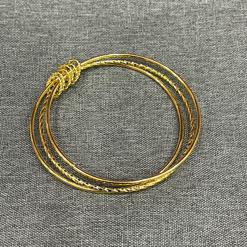 High imitation new bracelet women's boutique three-line gold plated Sansheng III Korean style fashionable temperament Vietnam gold bracelet