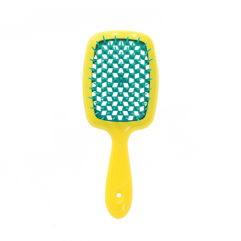 Peine de nido de abeja de malla hueca de venta caliente transfronteriza Peine de masaje Peine de peluquería hexagonal de doble uso húmedo y seco