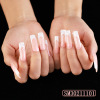 Long square fake nails for manicure, nail stickers, french style, ready-made product, wholesale