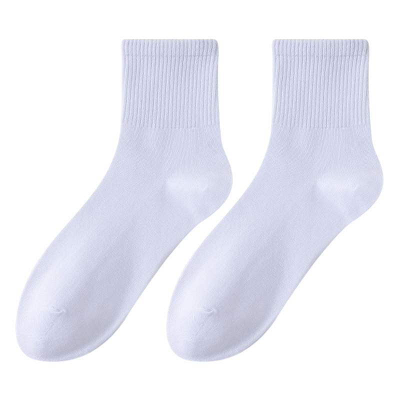 Calcetines Desodorantes Zhuji para Hombre, Calcetines de Media Pantorrilla, Fabricante Mayorista, Calcetines Antibacterianos Desodorantes para Hombre, Caja de Regalo, Calcetines de Algodón Blancos