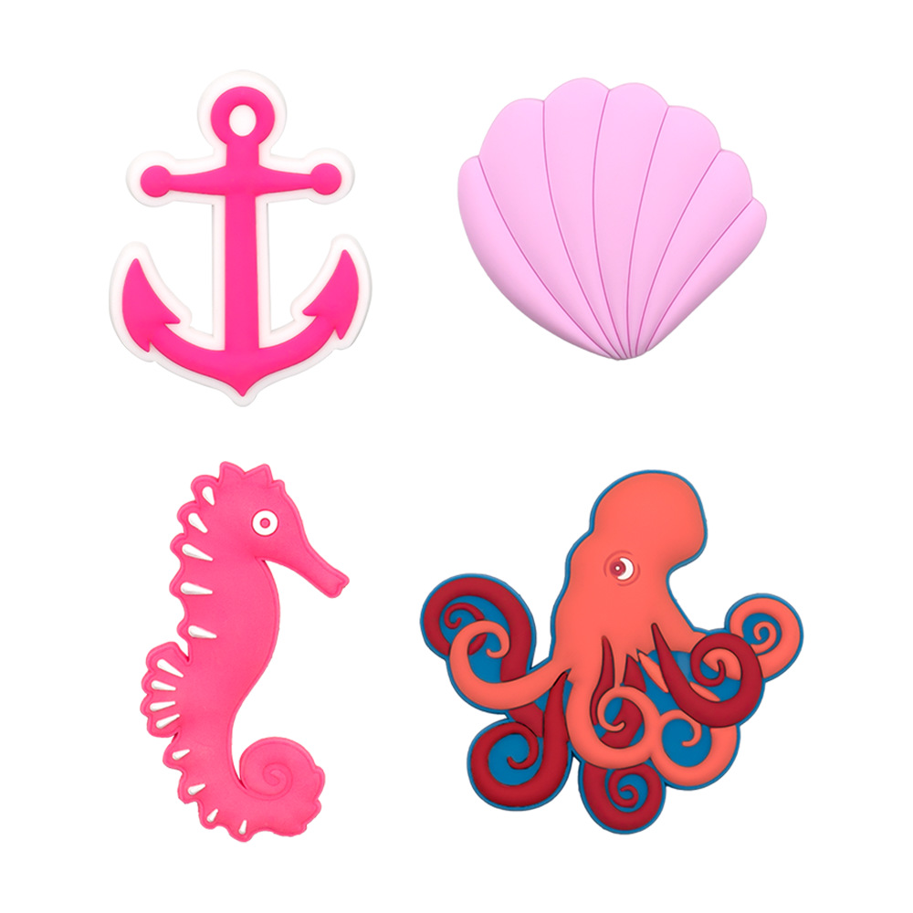 60g Weight Bag Hardware Bag Accessories Type 1 Piece Quantity Daily Occasion PVC Material Anchor, Crab, Shell Pattern Marine Style Style 1 Piece PVC Anchor Crab Shell Bag Hardware 3
