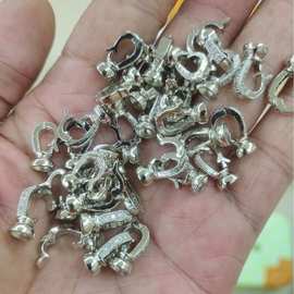 跨境抱抱扣DIY珍珠项链扣头cz charm玉石饰品锆石手链开关