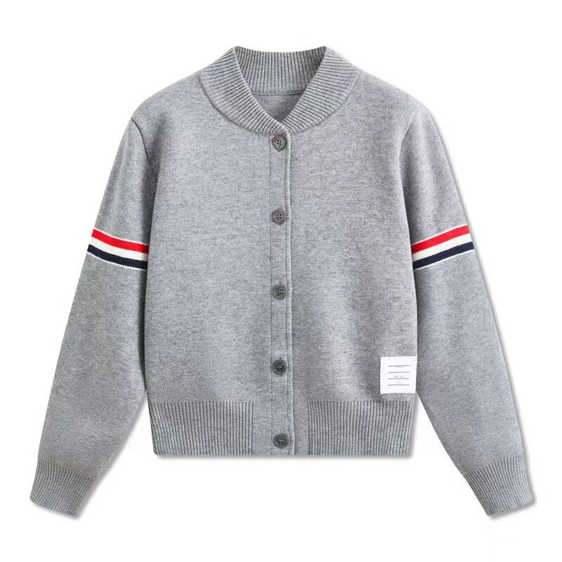 Korean Style Half Turtleneck Cardigan Baseball Jacket Autumn and Winter Preppy Style Colorfulful Webbing Stripesd Contrasting Knitted Sweater Women's Jacket Korean Style Half Turtleneck Cardigan Baseball Jacket Autumn and Winter Preppy Style Colorfulful Webbing Stripesd Contrasting Knitted Sweater Women's Jacket