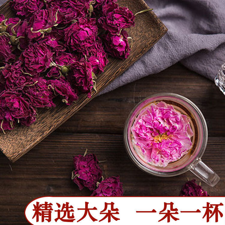 Pingyin Rose Crown Tea Mei Gui Hua 玫瑰花 Loose Whole Flower Buds 500g Jar for Daily Herbal Tea overview