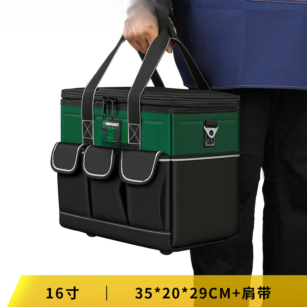 Kit de herramientas fuerte y duradero Kit de herramientas de lona gruesa caja de herramientas resistente al desgaste caja de herramientas de hardware caja de almacenamiento