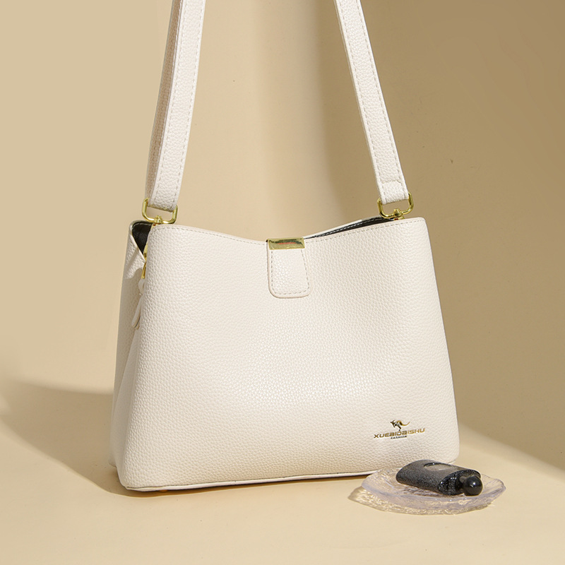 Borsa a secchiello da donna in pelle morbida borsa a spalla_voghion.com