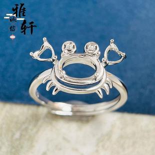 S925�y�����p��С�з���ָ�Ƕ�E�A��6*8mm����4mm��Ȧ��ָ����