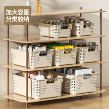 杂物收纳筐塑料桌面收纳盒厨房橱柜零食玩具整理筐置物收纳篮批发
