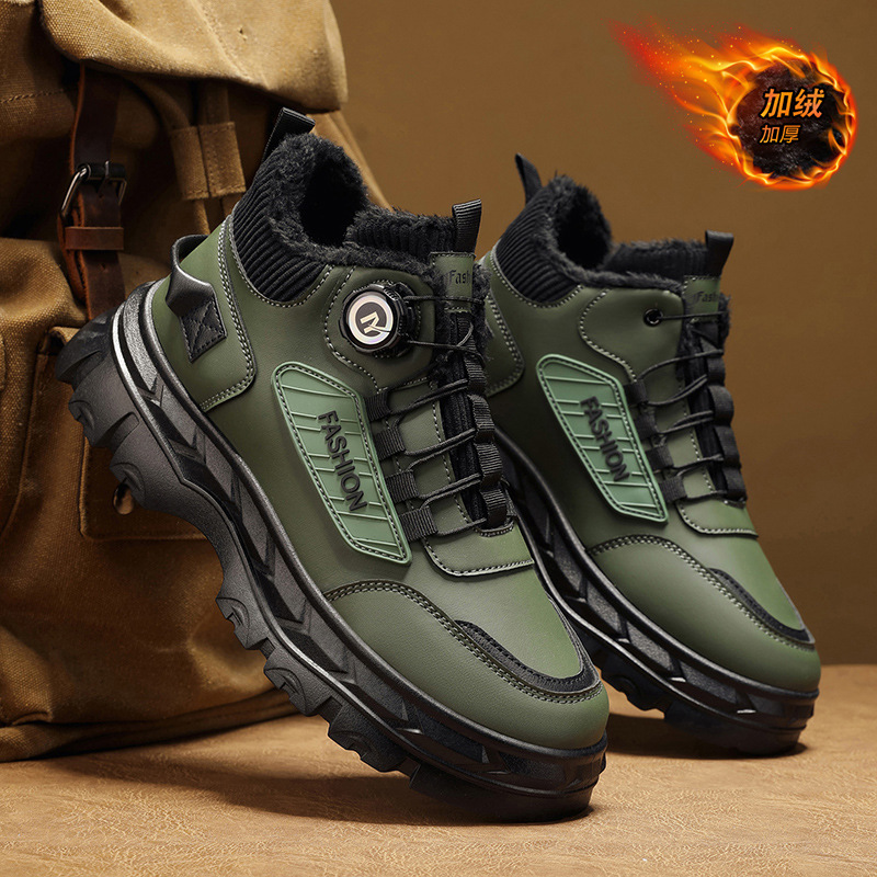 2025 otoño zapatos de hombre nuevos zapatos de estilo alto Martin hombre estilo británico retro zapatos de trabajo de suela gruesa botas casuales cortas