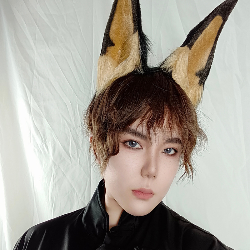 覇気の杜宾さんの犬の耳のカチューシャの动物の擬人cos総攻の超ハンサムな耳の道具のヘアピン|undefined