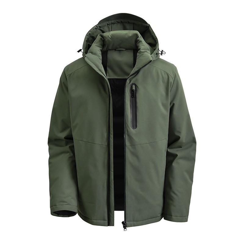 Gepolsterte Jacke Herren Lose Gepolsterte Jacke Mit Kapuze Softshell Outdoor Gepolsterte Jacke Herrenjacke_voghion.com