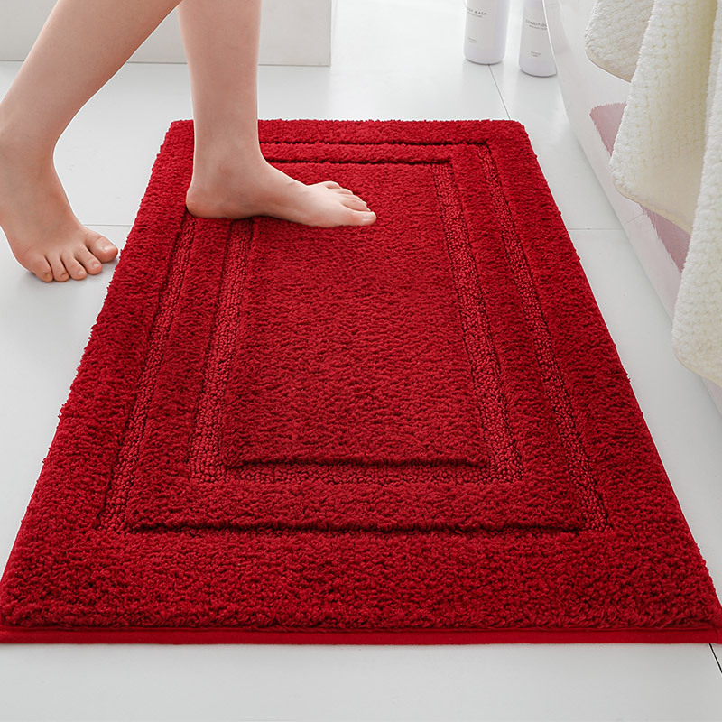 Alfombrilla antideslizante en la puerta del baño flocado Alfombra absorbente gruesa Alfombra de entrada del inodoro Alfombrilla de la puerta Alfombra de la cama del dormitorio image 23
