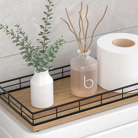 木质卫生间置物架浴室洗手台洗漱用品收纳架卫生纸杂物整理收纳盒