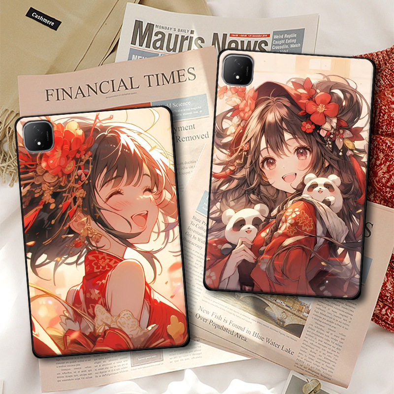 Suitable for Honor Tablet Gt2Pro Protective Cover 12.3 Soft Shell National Trend Ancient Style Fresh Girl Luminous Cartoon Princess