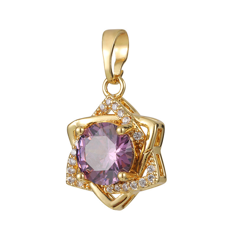 Joyas transfronterizas colgante de rubí esmeralda ligero de lujo accesorios de acero de titanio collar no decolor cadena clavícula