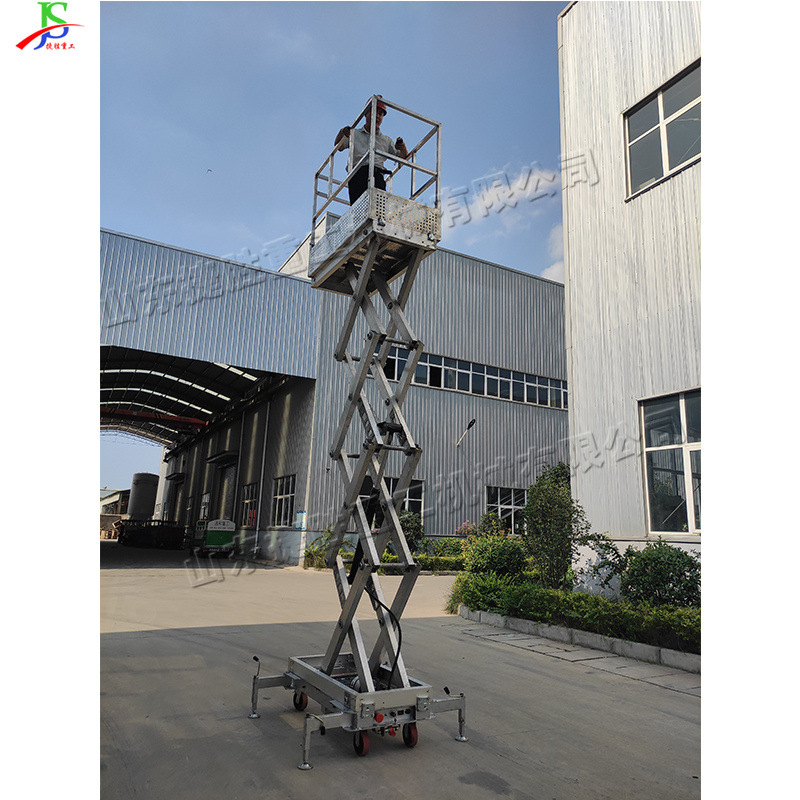 Elevador portátil de 6 metros para elevación de plataforma de construcción de construcción tipo tijeras y tenedor de elevación de trabajo aéreo