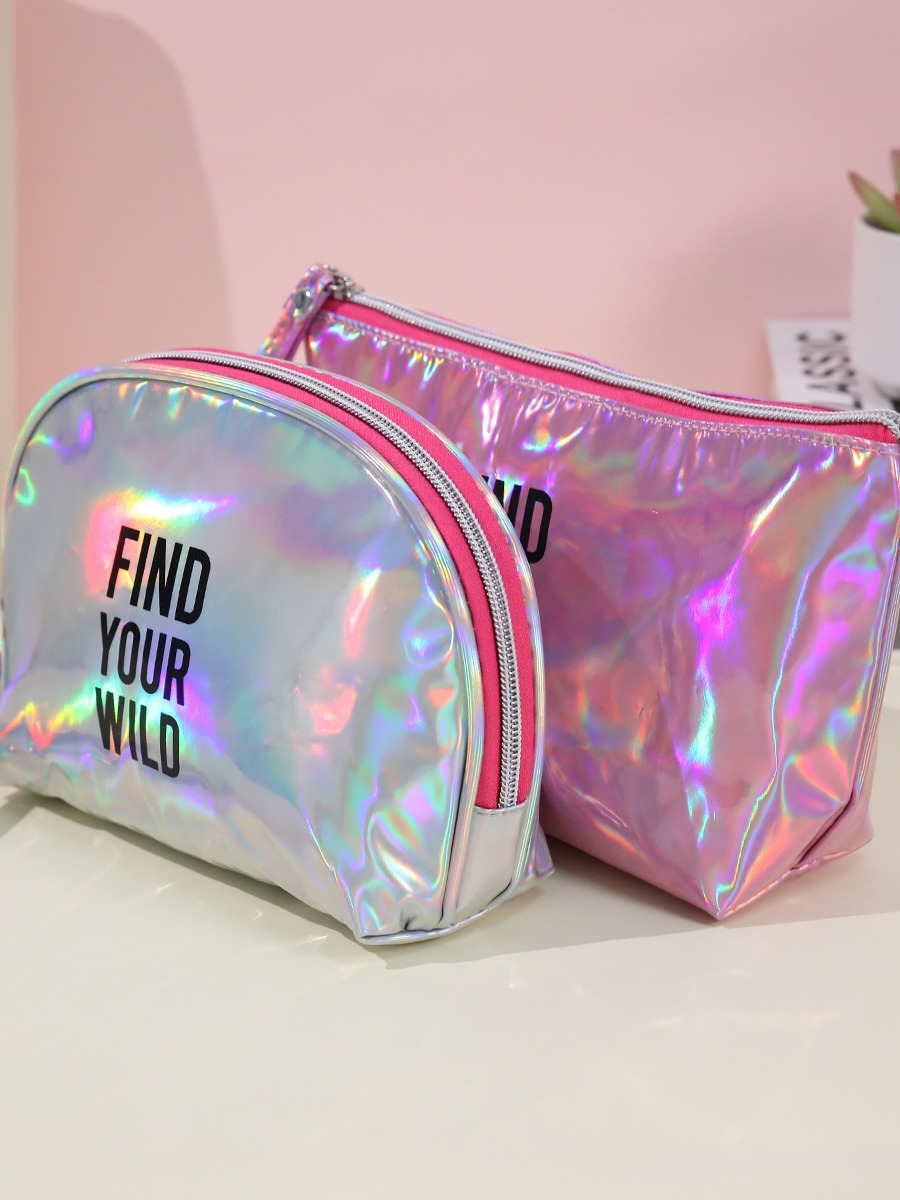 Bolsa de Cosméticos de PU Impermeable con Acabado Láser
