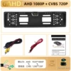 European license plate frame AHD1080P cut CVBS golden fish eye