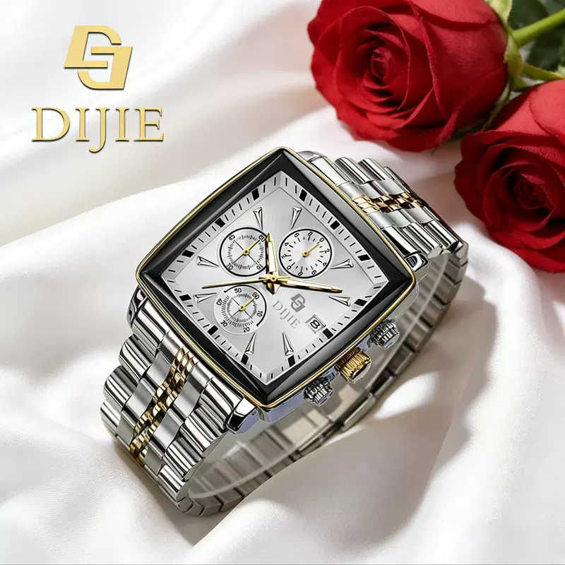 男士高档手表成熟稳重新款方形气质商务轻奢长方形全自动石英手表