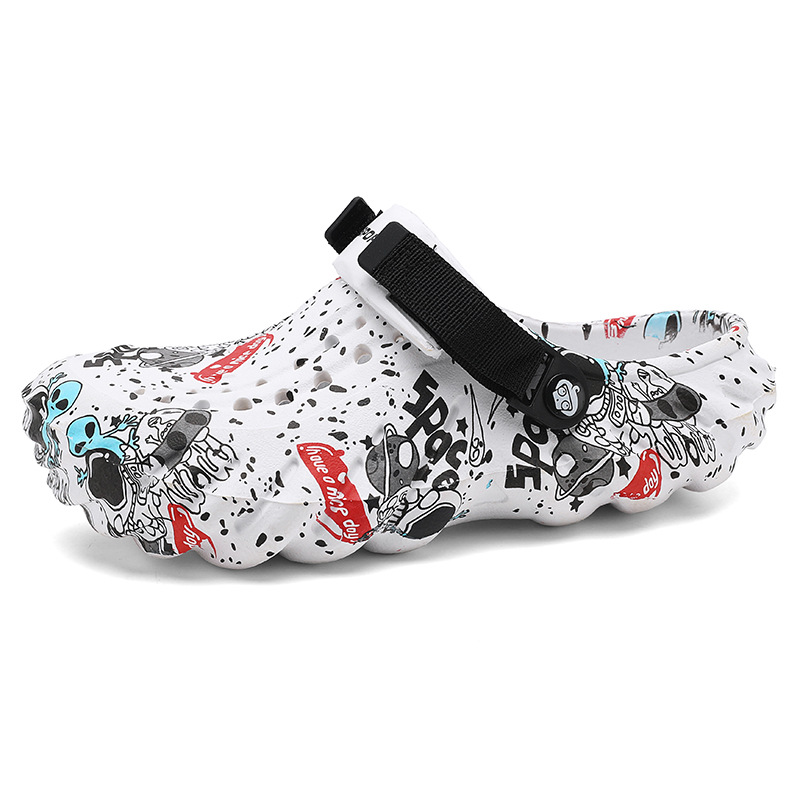 Baotou zapatillas de tamaño grande para hombres zapatos de verano portátiles para el exterior de moda versátil zapatillas de playa
