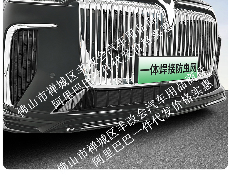 Suitable for Lantu Dreamer Integrated Welded Insect-Proof Net Front Grille, Special Modified Decorative Strip Car Accessories