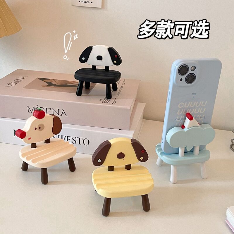Creative Small Chair Phone Stand iPad Tablet Holder Cartoon Cute Dormitory Desktop Ornament Binge-Watching Gadget