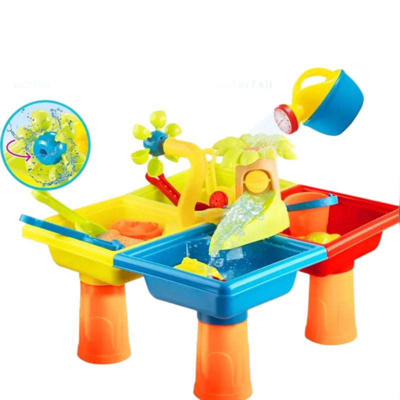 Grandes ventas transfronterizas, juegos de interior y al aire libre, juego en la playa, juego en el agua, juego en la arena, herramientas de pala, mesa de playa, mesa de arena