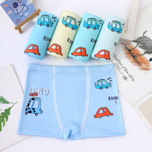Boys' underwear stretch breathable boxer pants cartoon print boys' underwear small children's boxer briefs wholesale