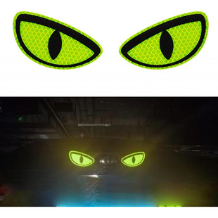 Cross Border Eyes Yellow Night Safe Driving Reflective Cute Warning Sticker Motorcycle Helmet Car Warning Sticker