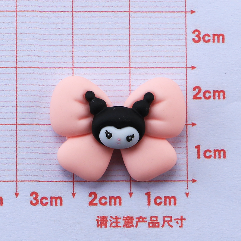 Negro y púrpura serie de dibujos animados paquete material DIY pegamento crema teléfono móvil Shell accesorios la joyería resina hecha a mano horquilla