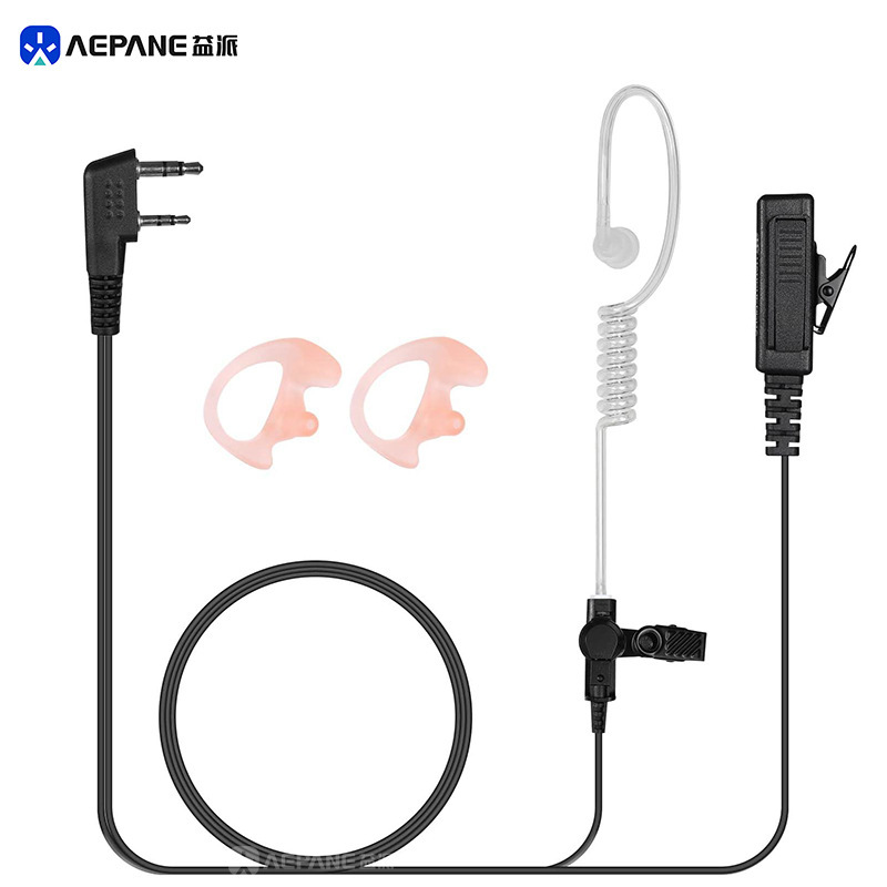 Quansheng baofeng walkie-talkie K-head headset Acoustic tube soft ear Air headset PPT with pink ear bone foreign trade headset