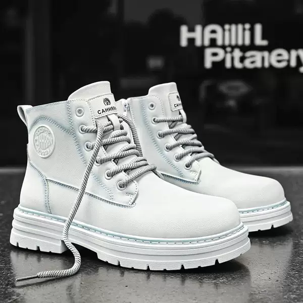 Autumn and Winter New Foreign Trade Fashion Casual Trendy Boots Thick-Soled Non-Slip Wear-Resistant Couple's Leather Martin Boots for Outdoor Use