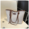 Fashionable straw summer capacious universal one-shoulder bag for leisure, 2023 collection