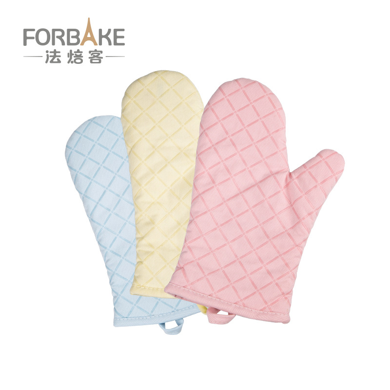 Baker heat insulation gloves high temperature resistant anti-scald gloves kitchen thickened heat-proof oven gloves baking tools